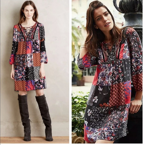 Anthropologie Dresses & Skirts - Anthropologie One Sunday ARCATA Patchwork Dress S